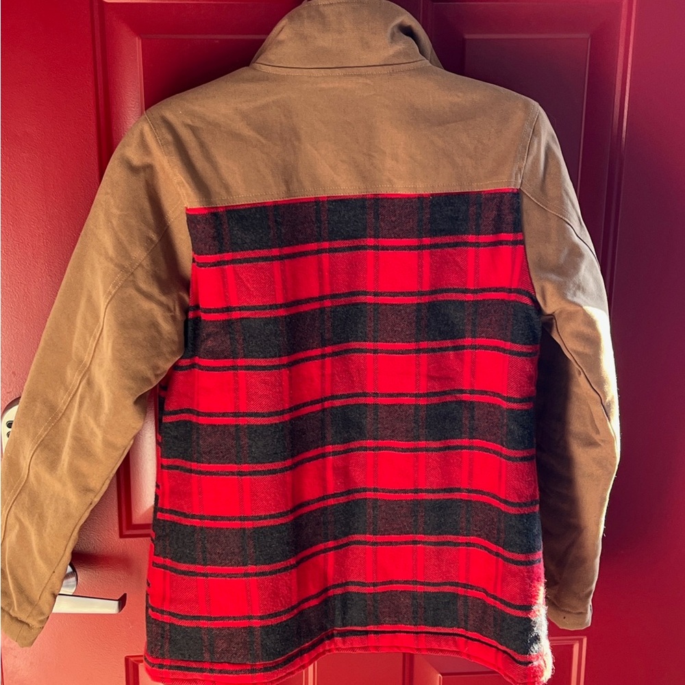 KAVU Women’s Medium Red and Tan Plaid Jacket (NWOT) - Picture 7 of 7